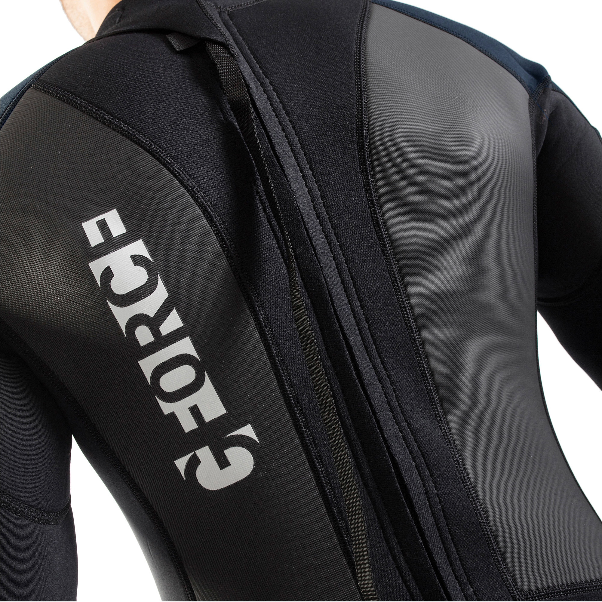 2025 Gul Mens G-Force 3mm Back Zip Flatlock Wetsuit GF1305-B7 - Black / Navy