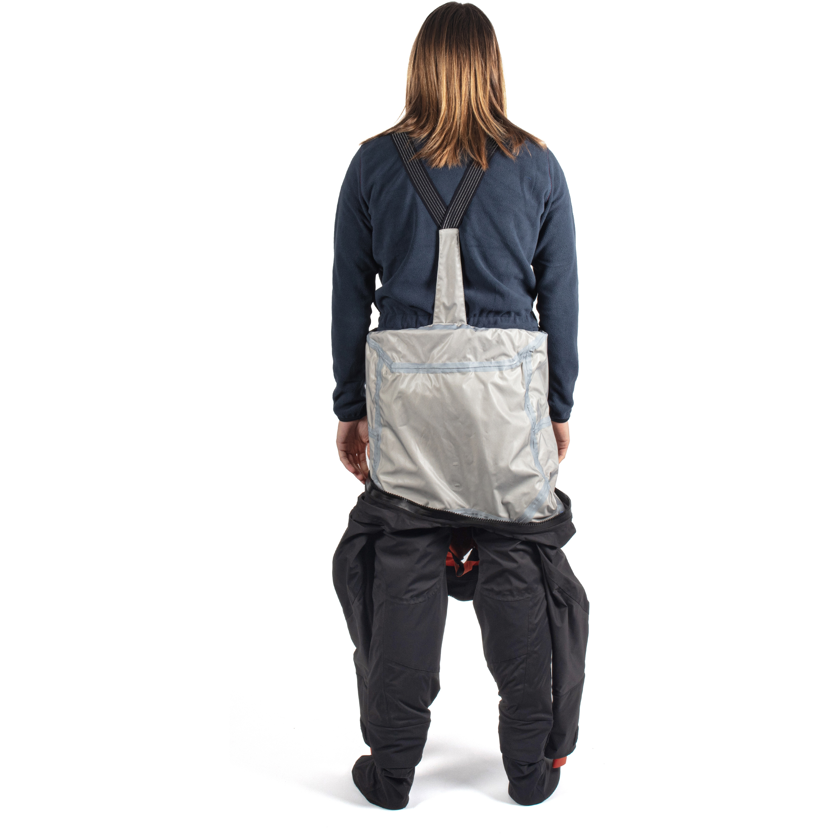 2025 Gul Mens Code Zero Stretch U-Zip Drysuit & Underfleece GM0368-B9 - Black