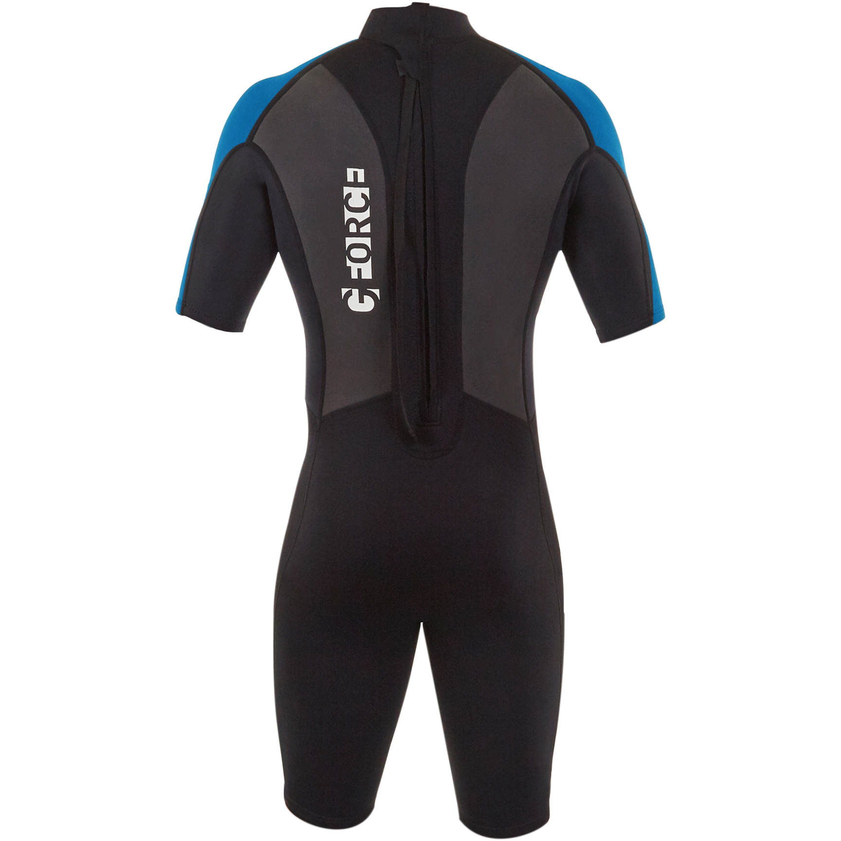 2025 Gul Junior G-Force 3mm Back Zip Shorty Wetsuit GF3307-B7 - Black / Zafir