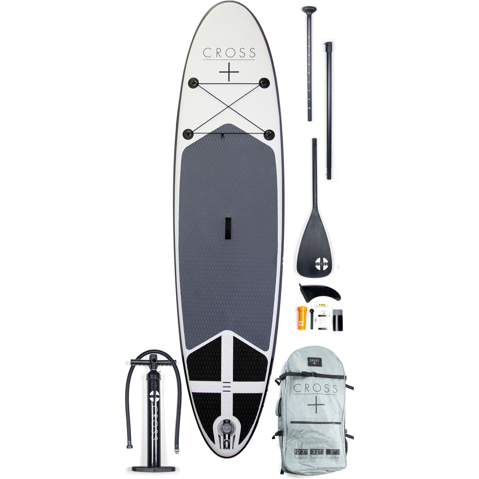 2025 Gul Cross 10'7 Inflatable Paddleboard Package - Board, Bag, Pump, Paddle & Leash CB0029-B7