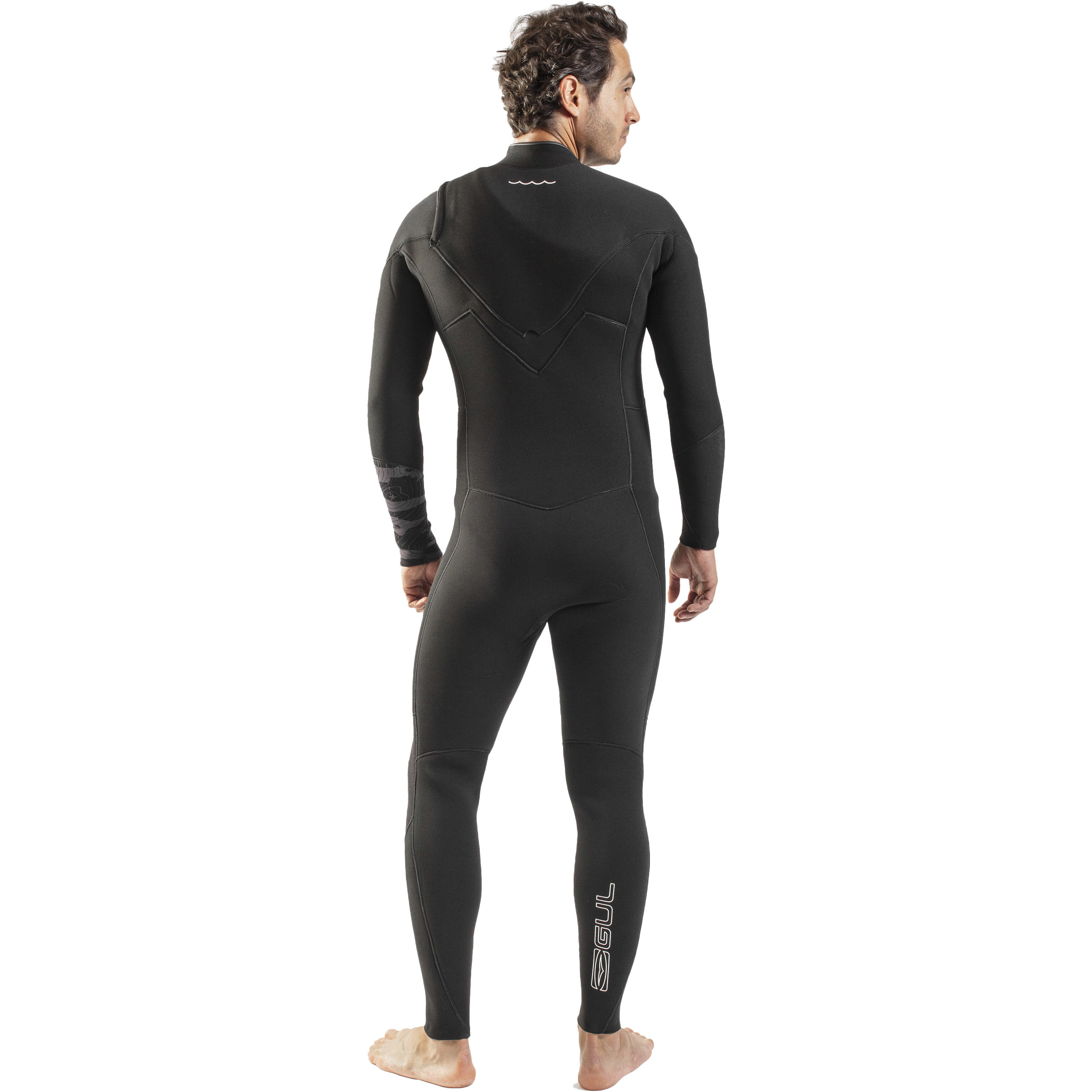 2025 Gul Mens Response FX 5/4mm Chest Zip Wetsuit RE1242-C1 - Black / Contour Camo