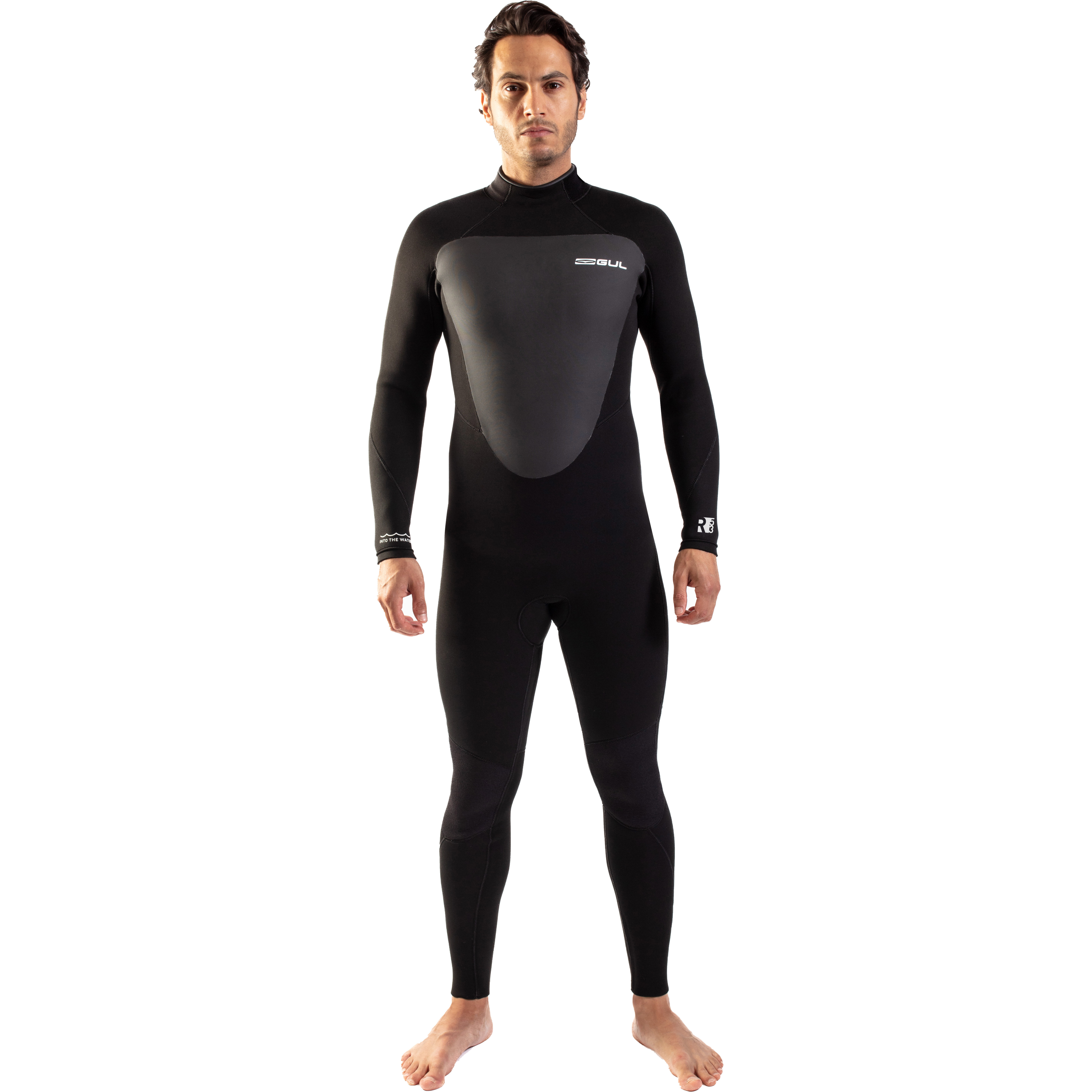 2025 Gul Mens Response 4/3mm GBS Back Zip Wetsuit RE1246-C1 - Black