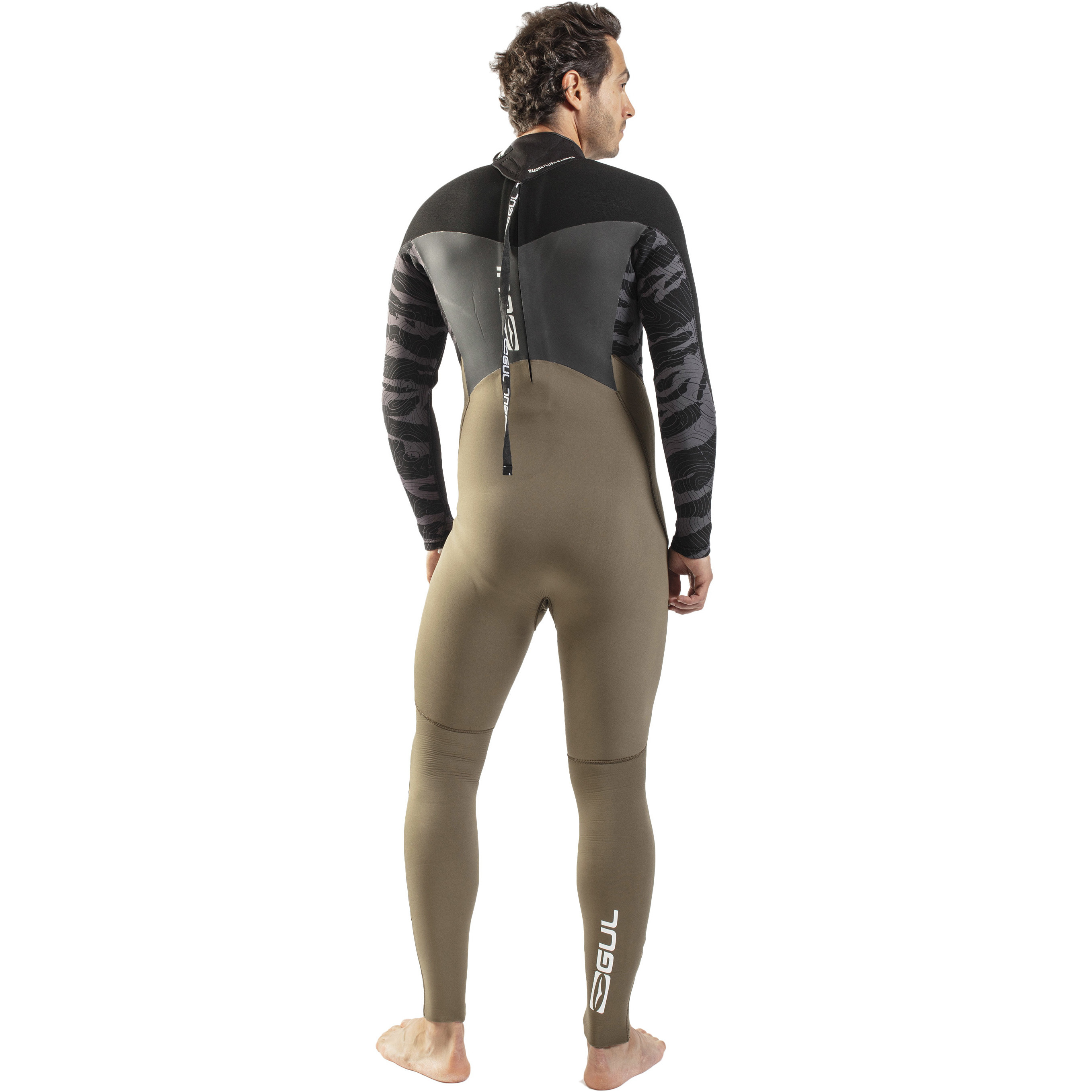 Gul Mens Response 5/3mm GBS Back Zip Wetsuit RE1213-C1 - Green / Black