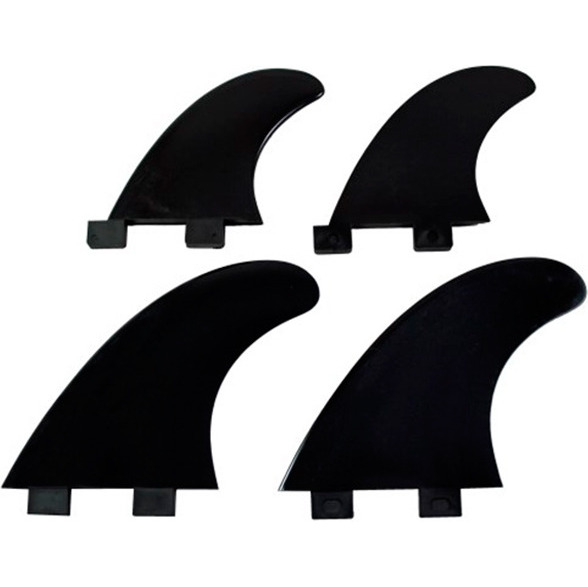 2025 Northcore FCS Compatible Nylon Quad Fin Set BAS-Q - Black