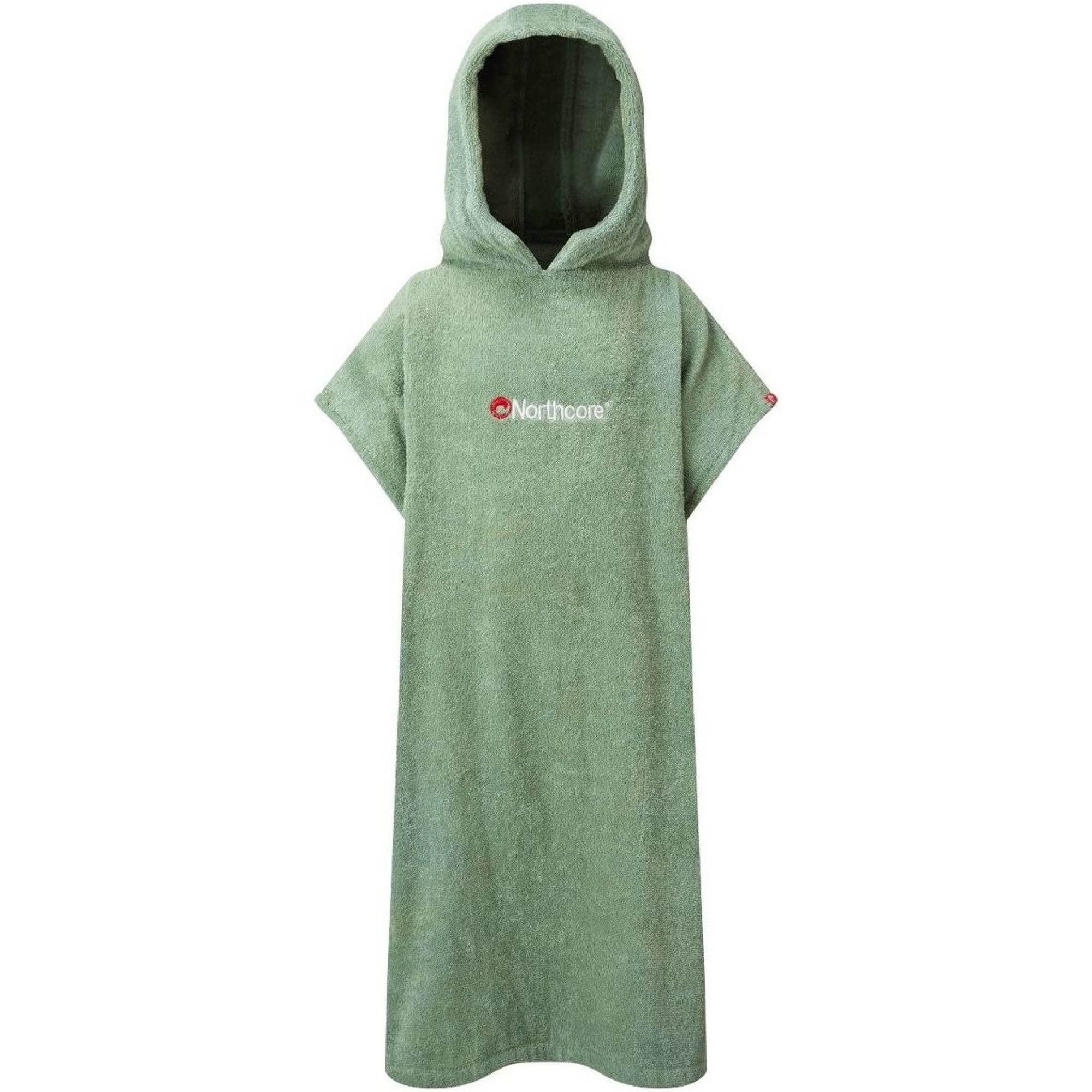2025 Northcore Kids Beach Basha Hooded Towel Changing Robe / Poncho NOCO24D - Green