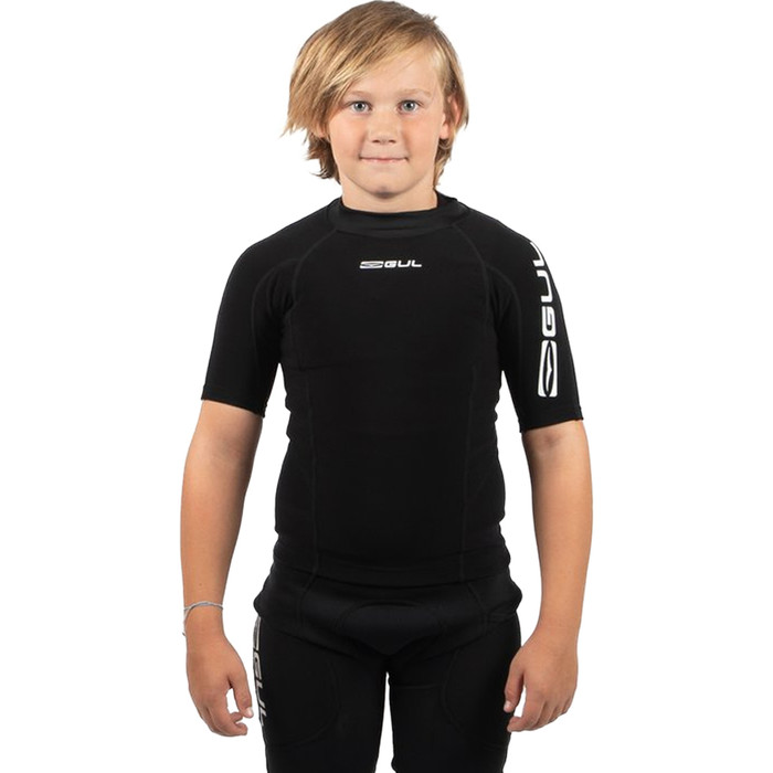 2025 Gul Junior Evotherm Thermal Short Sleeve Top Ev0063-B9 Black