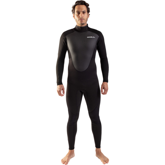 2025 Gul Mens Response 3/2mm Back Zip Wetsuit RE1321-C1 - Black