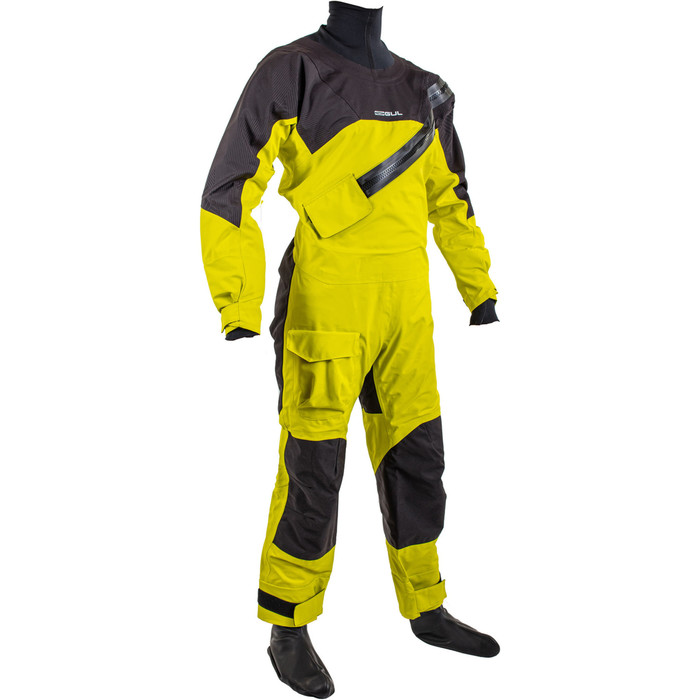 2025 Gul Junior Dartmouth Eclip Zip Drysuit GM0389-B9 - Sulphur / Black