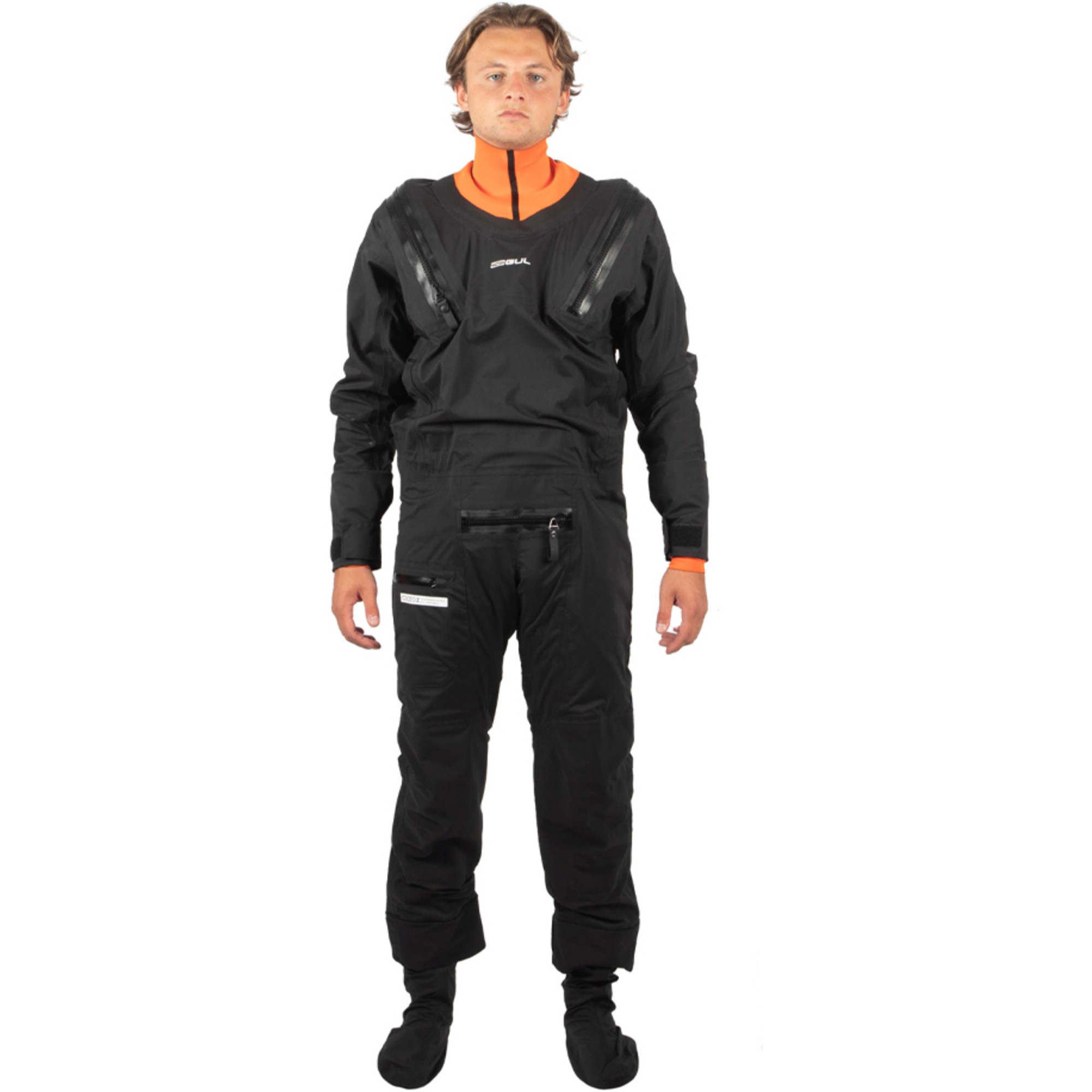 Gul Mens Code Zero Stretch U-Zip Drysuit GM0368-B9 - Black