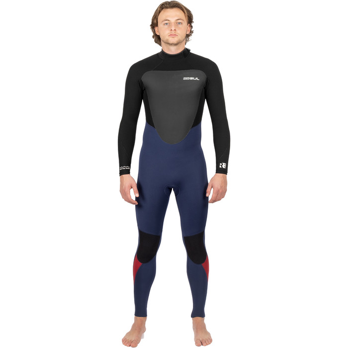 2025 Gul Mens Response 3/2mm GBS Back Zip Wetsuit RE1231-C1 - Navy / Black