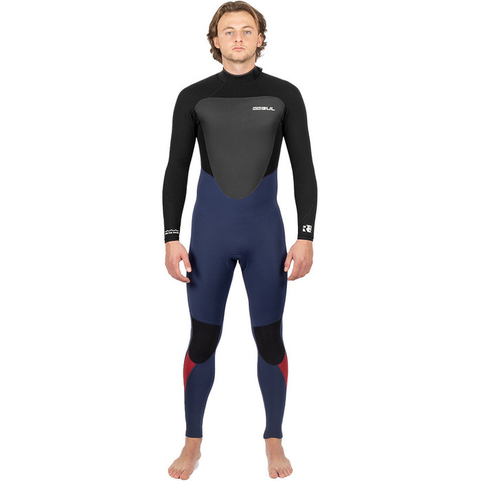 2025 Gul Mens Response 4/3mm Back Zip GBS Wetsuit RE1246-C1 - Navy / Black