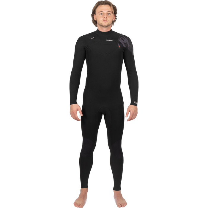 2025 Gul Mens Response Echo 3/2mm Chest Zip Wetsuit RE1327-C1 - Black / Contour Camo