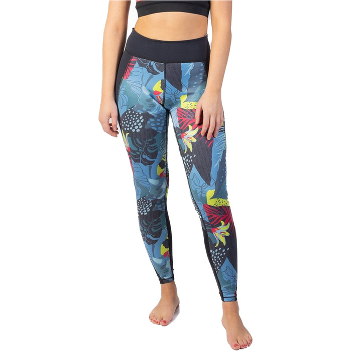2024 Gul Womens Luna7 SUP Leggings LA8301-C1 - Tropical / Black