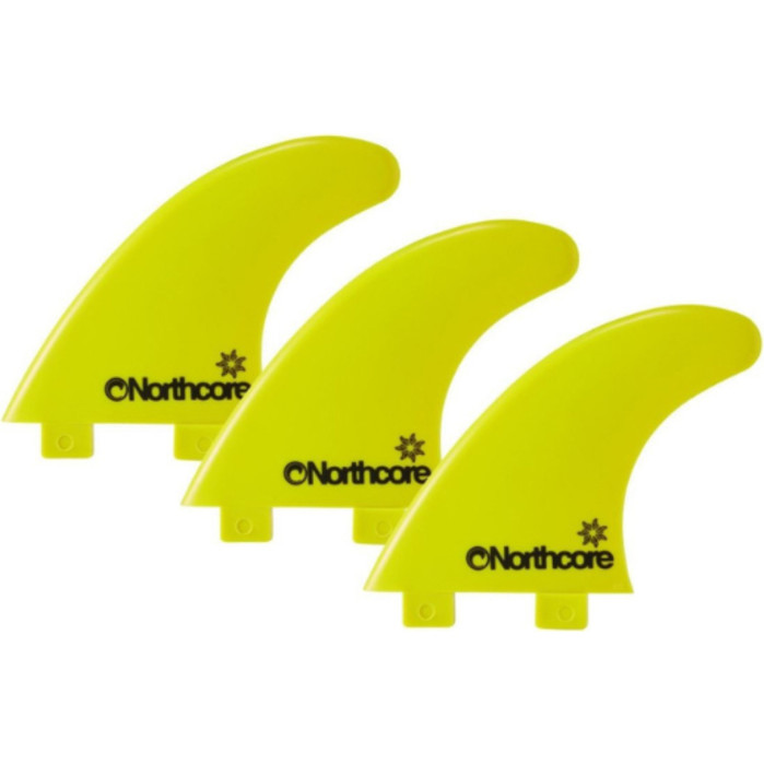 2025 Northcore Slice S5 Essentials FCS Compatible Fin Set SLI-11 - Yellow