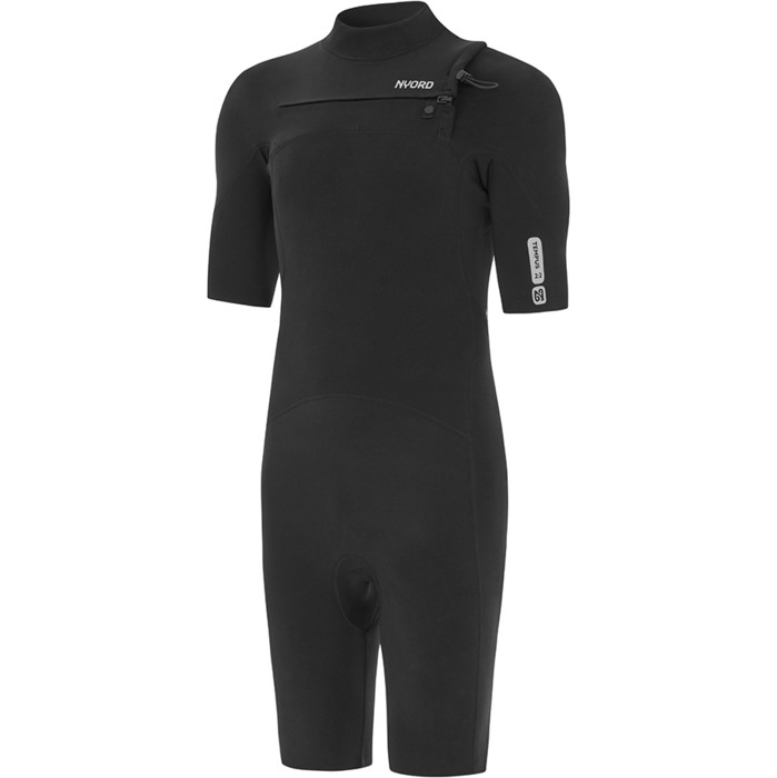 2025 Nyord Mens Tempus 2/2mm Chest Zip Shorty Wetsuit N04BA00013 - Black