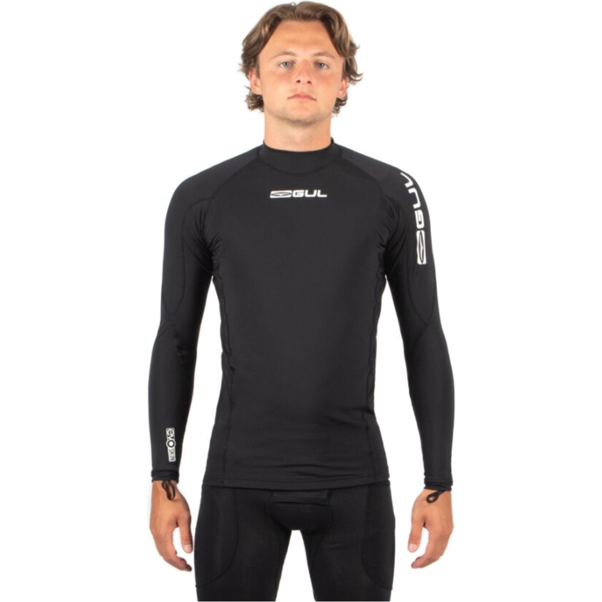 2025 Gul Mens Code Zero Evoskin Long Sleeve Rash Vest CZ0001 - Black