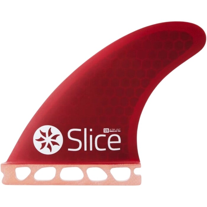 2025 Northcore Slice Futures Ultra Light Hex Core S5 Surfboard Fins SLI-09 - Red