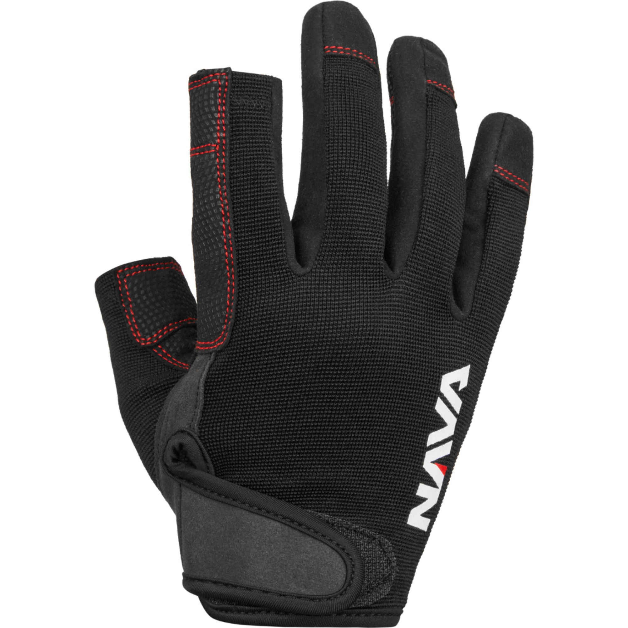 2025 Nava Performance Nava Club Long Finger Sailing Gloves NAVACGLF01 - Black
