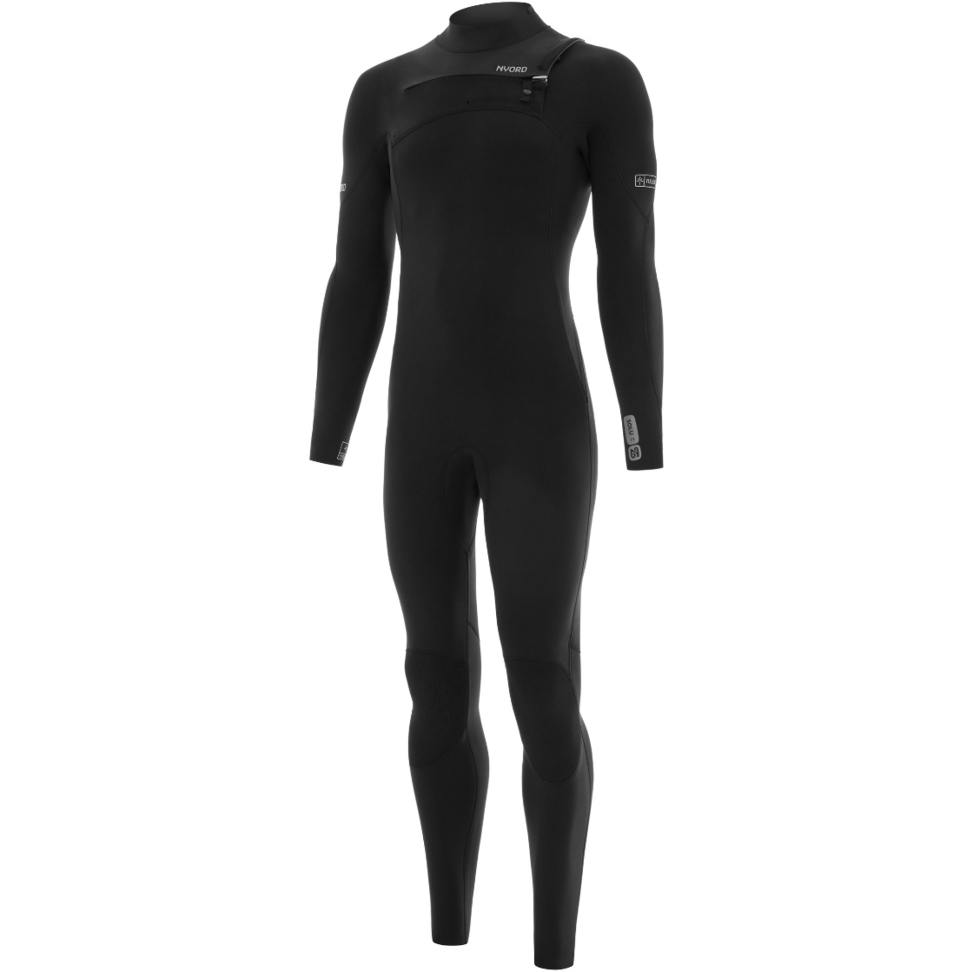 2025 Nyord Mens Solu Yulex 3/2mm Chest Zip Wetsuit SOLM32001 - Black