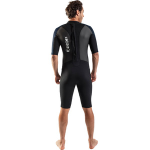 2024 Gul Mens G-Force 3mm Back Zip Shorty Wetsuit GF3305-B7 - Black / Navy