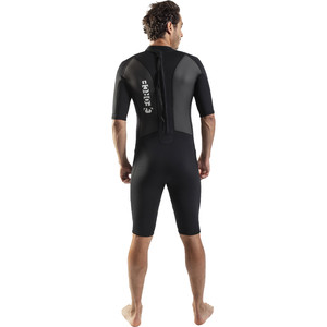 2025 Gul Mens G-Force 3mm Back Zip Shorty Wetsuit GF3305-B7 - Black