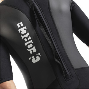 2025 Gul Mens G-Force 3mm Back Zip Shorty Wetsuit GF3305-B7 - Black