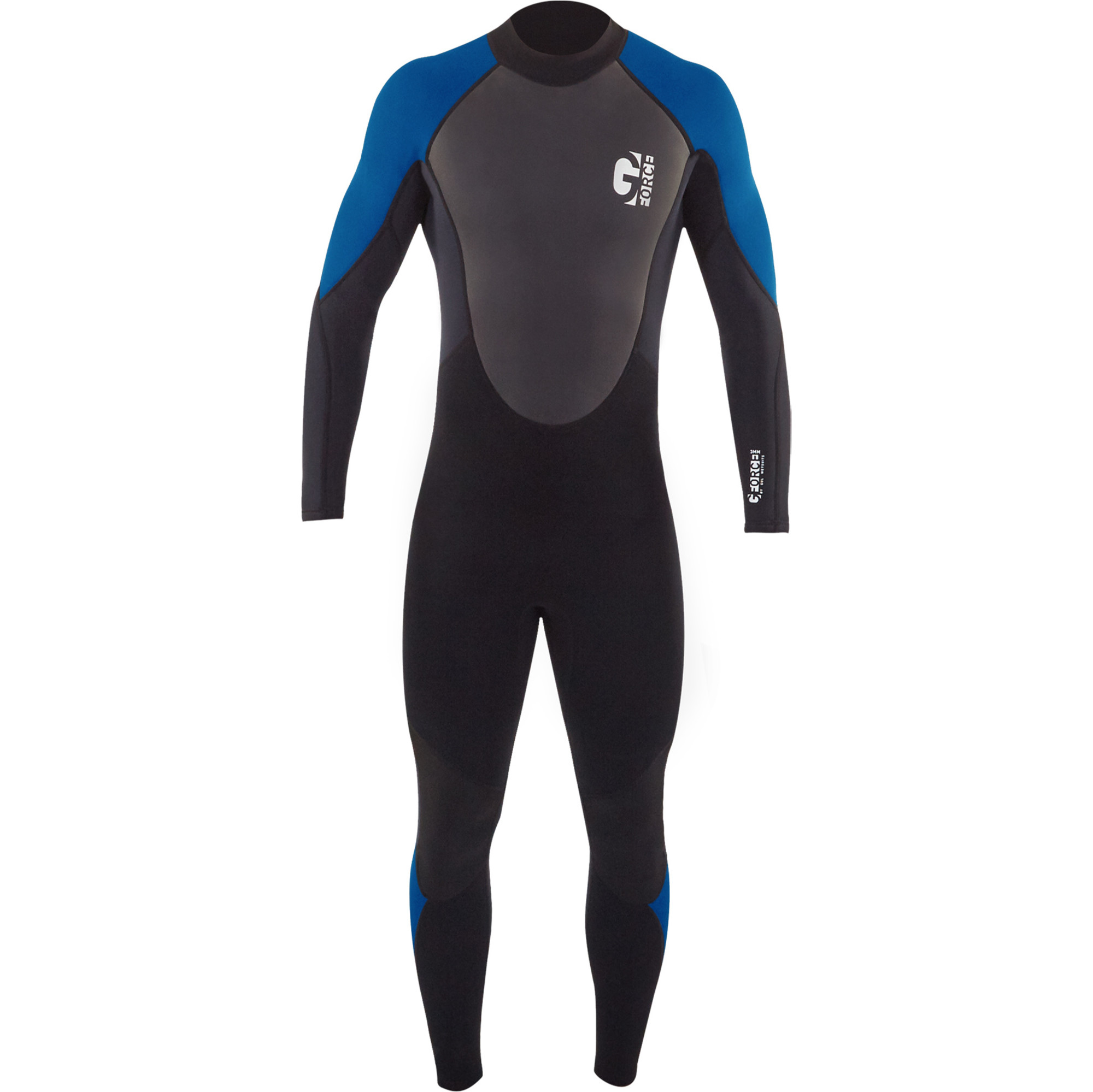 2025 Gul Junior G-Force 3mm Back Zip Flatlock Wetsuit GF1307-B7 - Black / Zafir