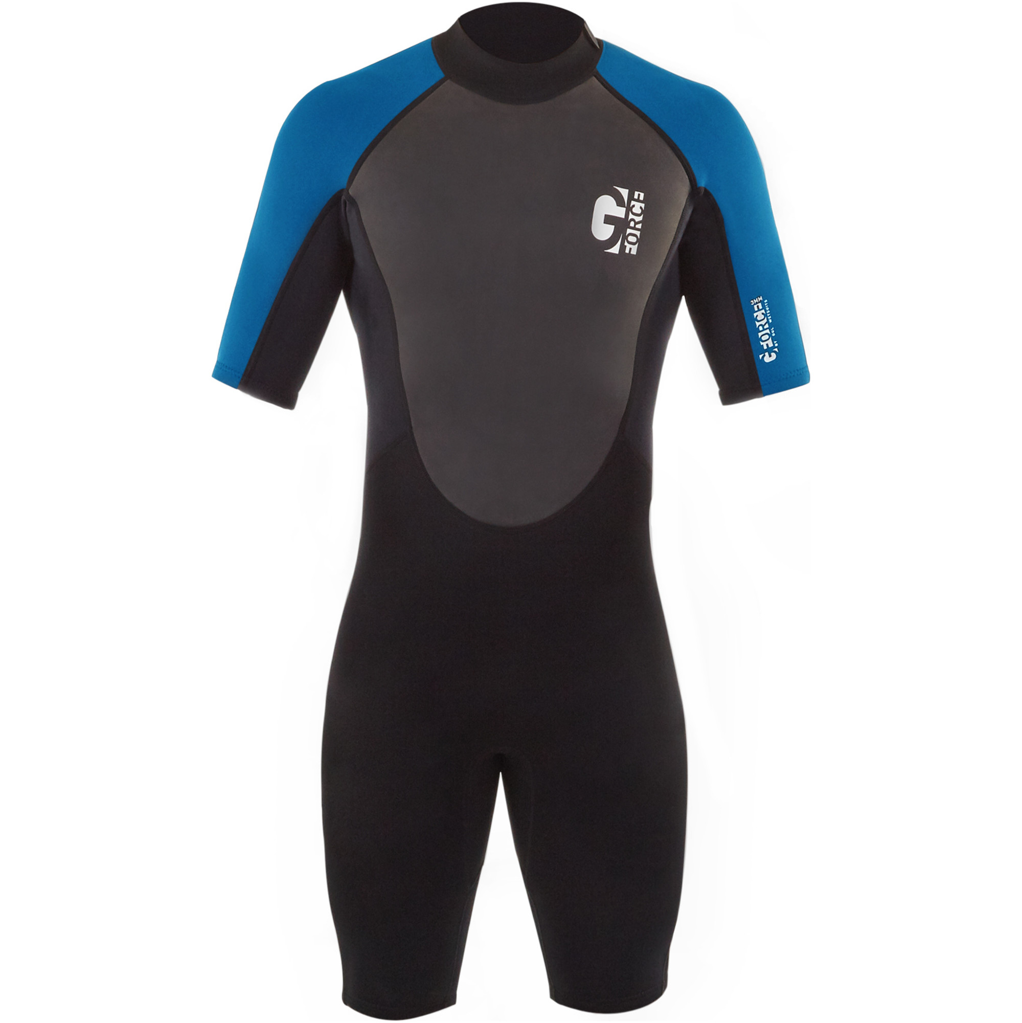 2025 Gul Junior G-Force 3mm Back Zip Shorty Wetsuit GF3307-B7 - Black / Zafir
