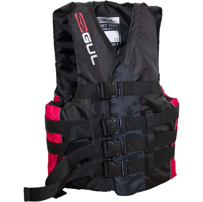 Gul 50N 4 Buckle Impact Ski Vest Black / Red SK7102-B4