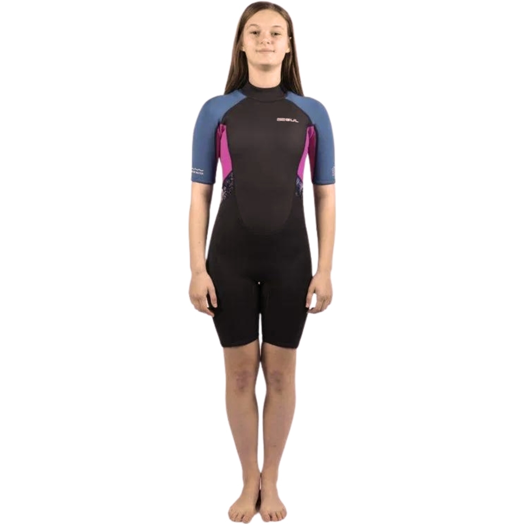 2025 Gul Junior Response 3/2mm Back Zip Shorty Wetsuit RE3321-C1 - Jet / Teal