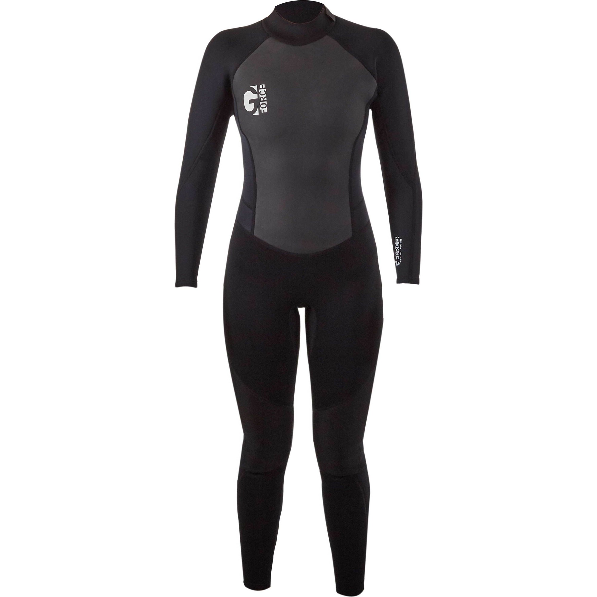 2025 Gul Junior Girls G-Force 3mm Flatlock Wetsuit GF1308-B7 - Black