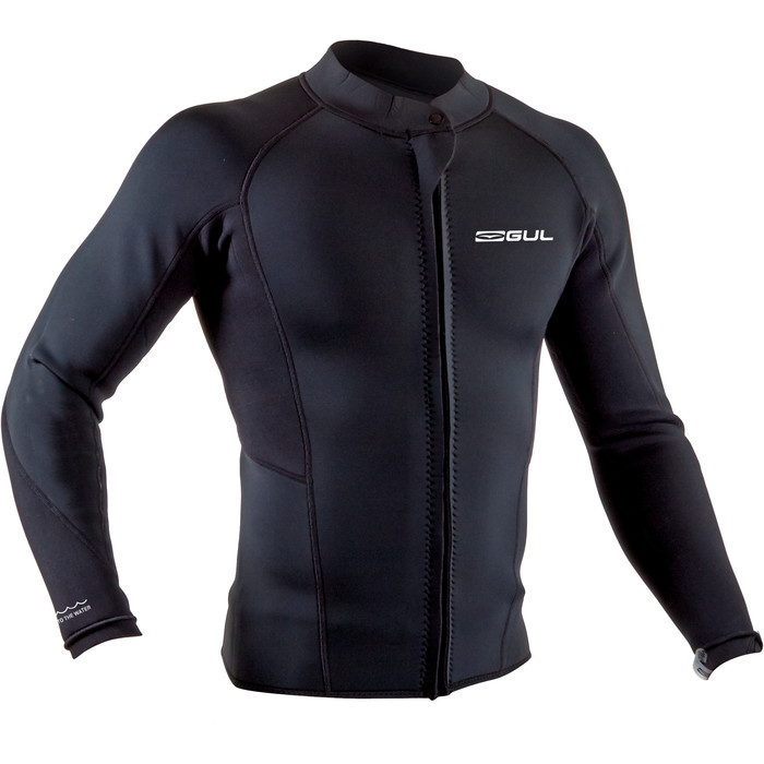 2024 Gul Mens Response 3mm Front Zip Jacket RE6304-B9 - Black
