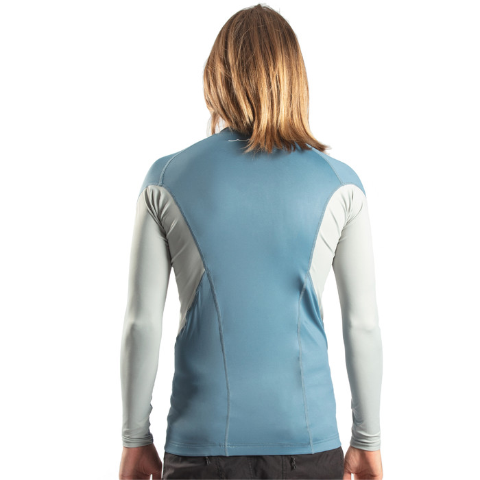 2025 Gul Mens Xola Long Sleeve Rash Vest RG0339-B9 - Blue / Grey