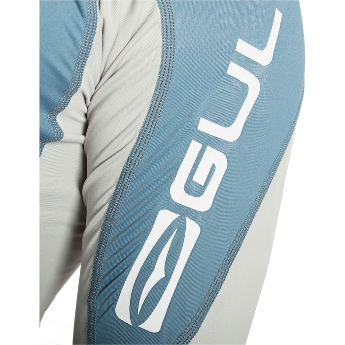 2025 Gul Mens Xola Long Sleeve Rash Vest RG0339-B9 - Blue / Grey