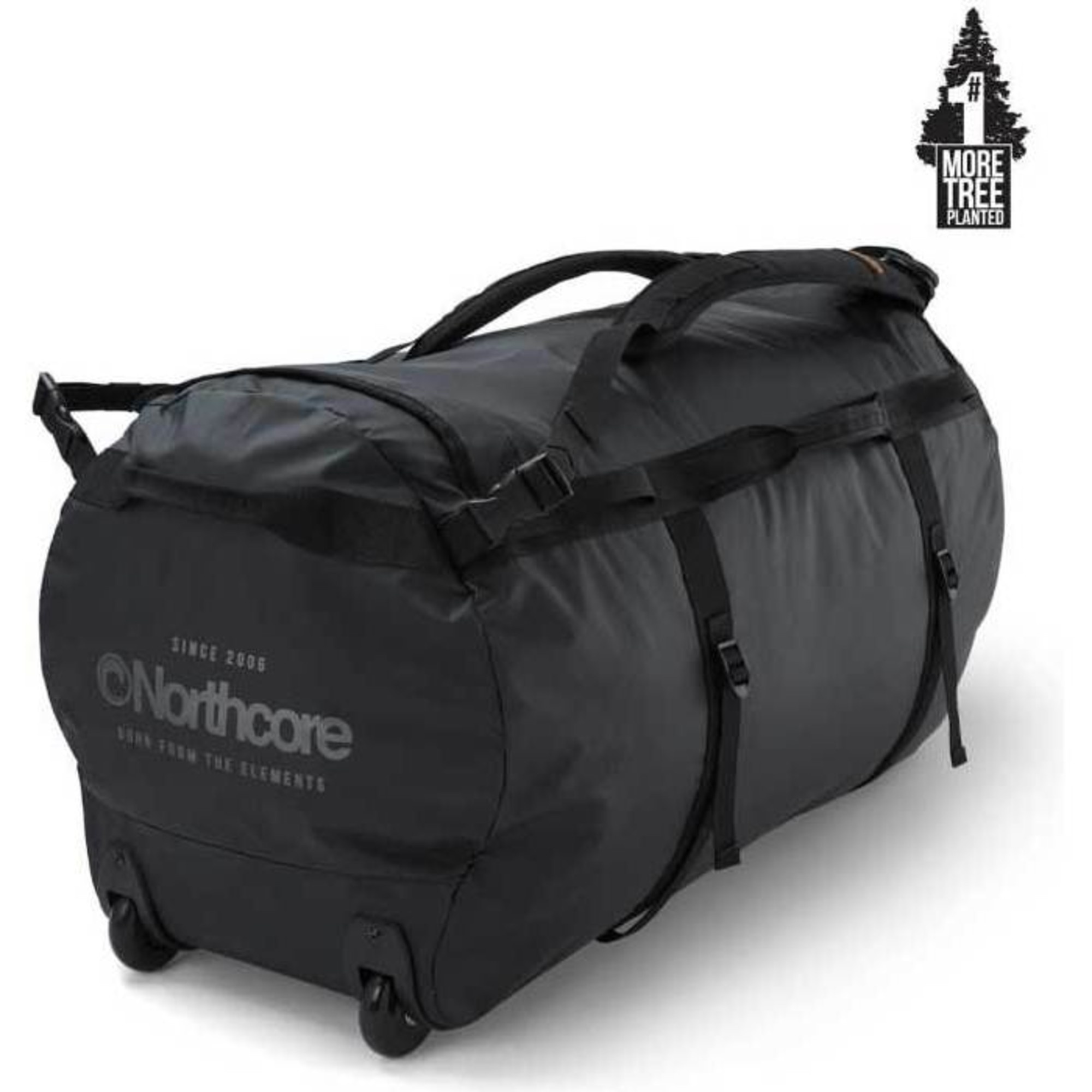 2025 Northcore Wheeled Duffle Bag 110L NOCO123D - Black / Grey
