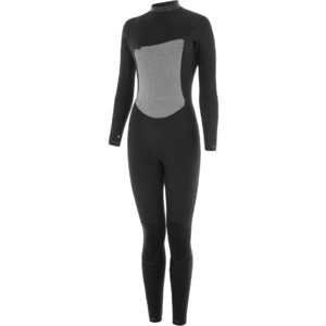 2025 Nyord Womens Furno Warmth 4/3mm Chest Zip GBS Wetsuit FWW43001 - Black