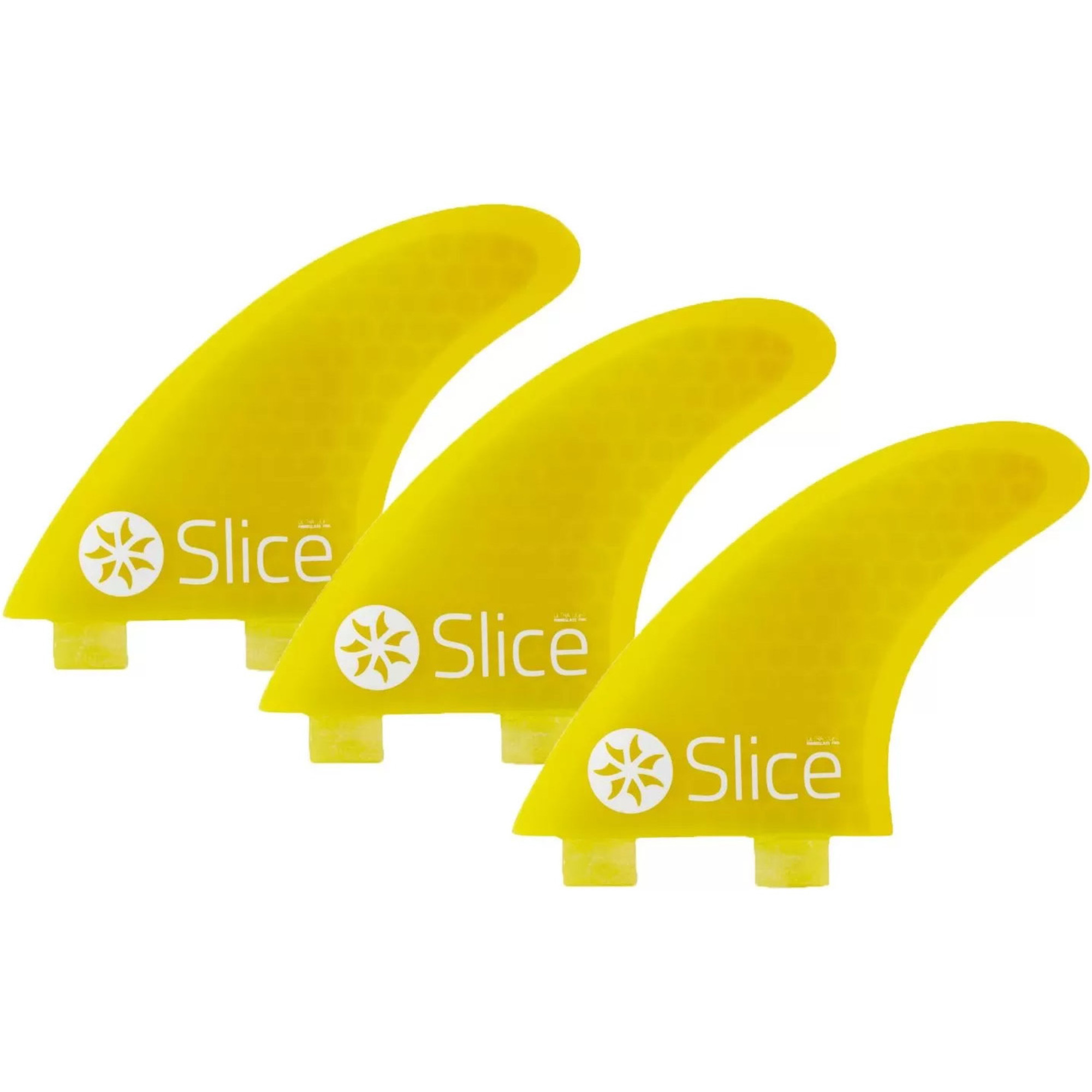 2025 Slice Ultralight Hex Core S5 FCS Compatible Surfboard Fins SLI-02 - Yellow