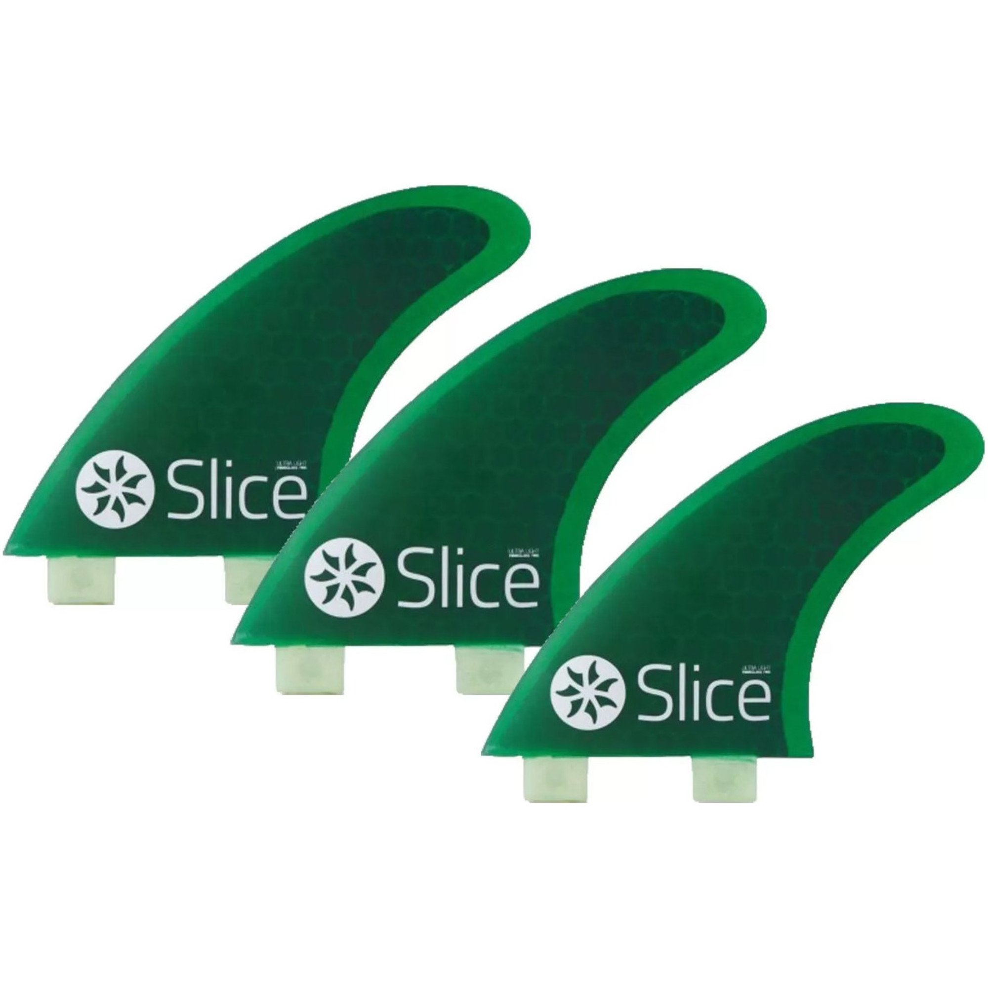 2025 Slice Ultralight Hex Core S3 FCS Compatible Surfboard Fins SLI-01 - Green