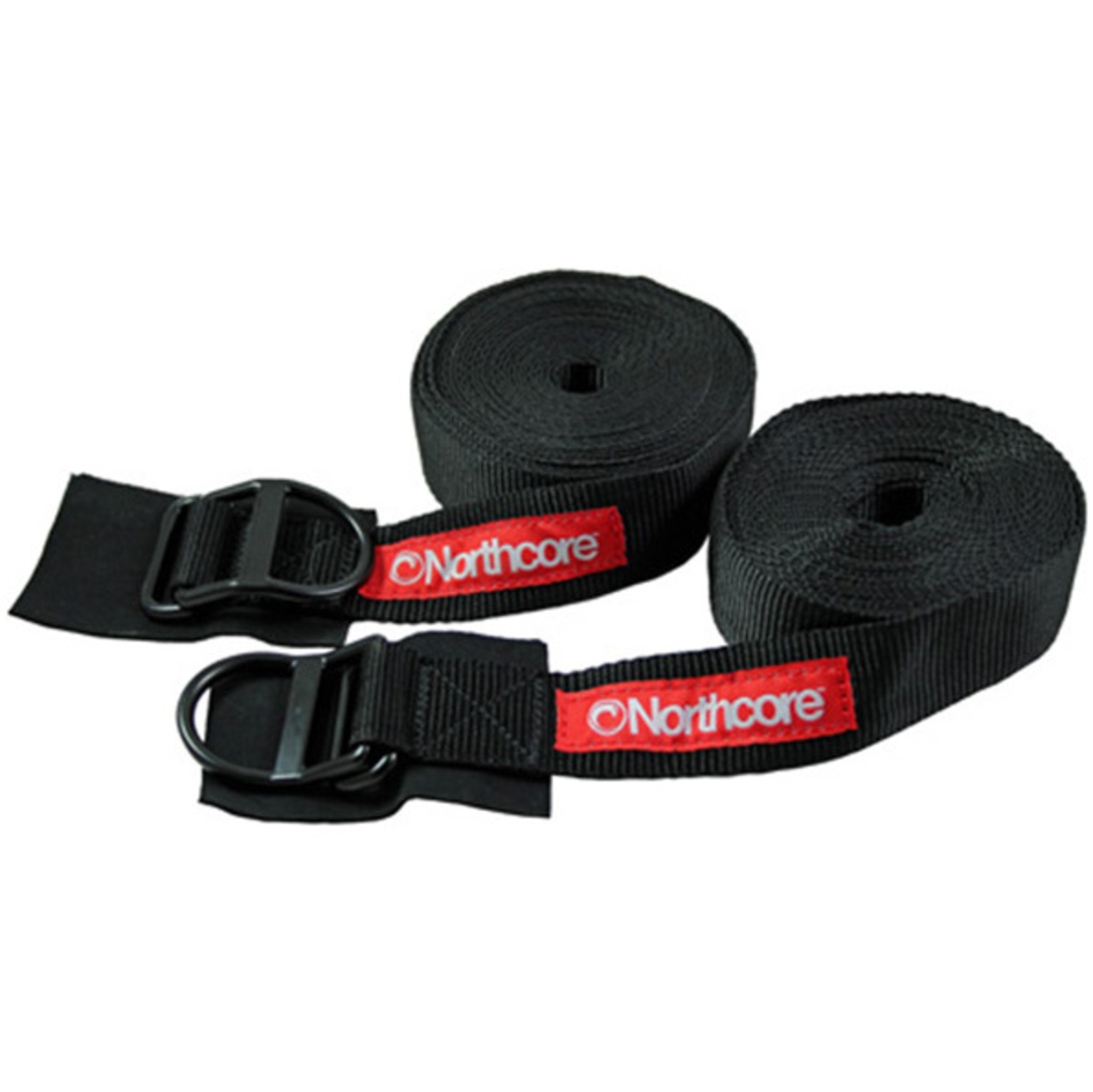 2025 Northcore D-Ring Roof Rack Straps / Tie Downs 5M NOCO22B - Black