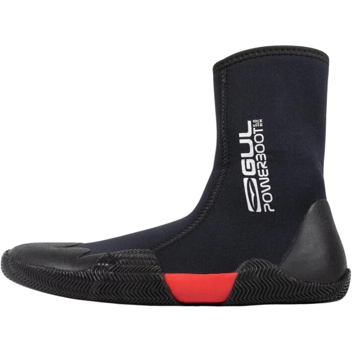 2024 GUL 5mm Power Round Toe Easy-Zip Wetsuit Boots BO1306-B8 - Black