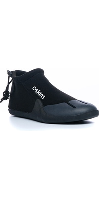 2026 C-Skins Junior Legend 3mm Round Toe Reef Boots C-RBLEJ - Black / Flash Green / Charcoal