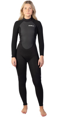 2026 Gul Womens Response 3/2mm Back Zip Wetsuit RE1319-C1 - Black