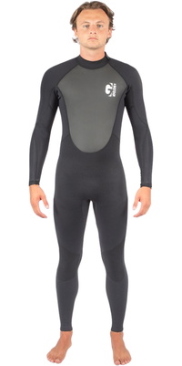 2026 Gul Mens G-Force 3mm Back Zip Flatlock Wetsuit GF1305-B7 - Black