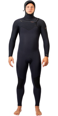 2026 Gul Mens Viper 6/5/4mm Yamamoto Hooded Chest Zip Wetsuit VR1225 - Black