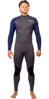 2026 Gul Mens Response Natur 3/2mm Back Zip Wetsuit RE1321-GYBL - Grey / Blue