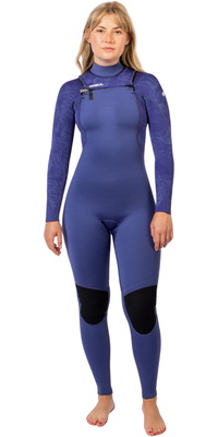 2026 Gul Womens Echo Natur 3/2mm Chest Zip Wetsuit EC1328-BLTB - Blue / Tiebird