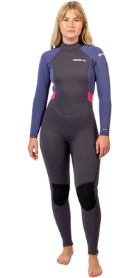 2026 Gul Womens Response Natur 3/2mm Back Zip Wetsuit RE1319-GYBL - Grey / Blue