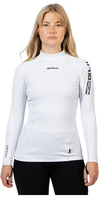2026 Gul Womens UV Protection Long Sleeve Rash Vest RG0331-WHWH - White
