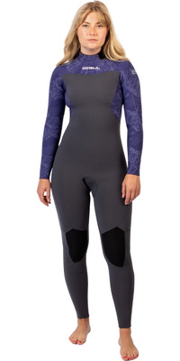 2026 Gul Womens Yulex Flexor 3/2mm Back Zip Wetsuit FX1222-GYTB - Grey / Tiebird