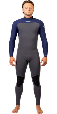 2026 GUL Mens Yulex Flexor 3/2mm Back Zip Wetsuit FX1216 - Grey / Blue